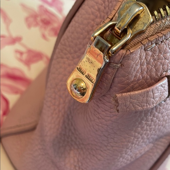 Miu Miu Pink Pebbled Leather Handbag - Picture 12 of 14